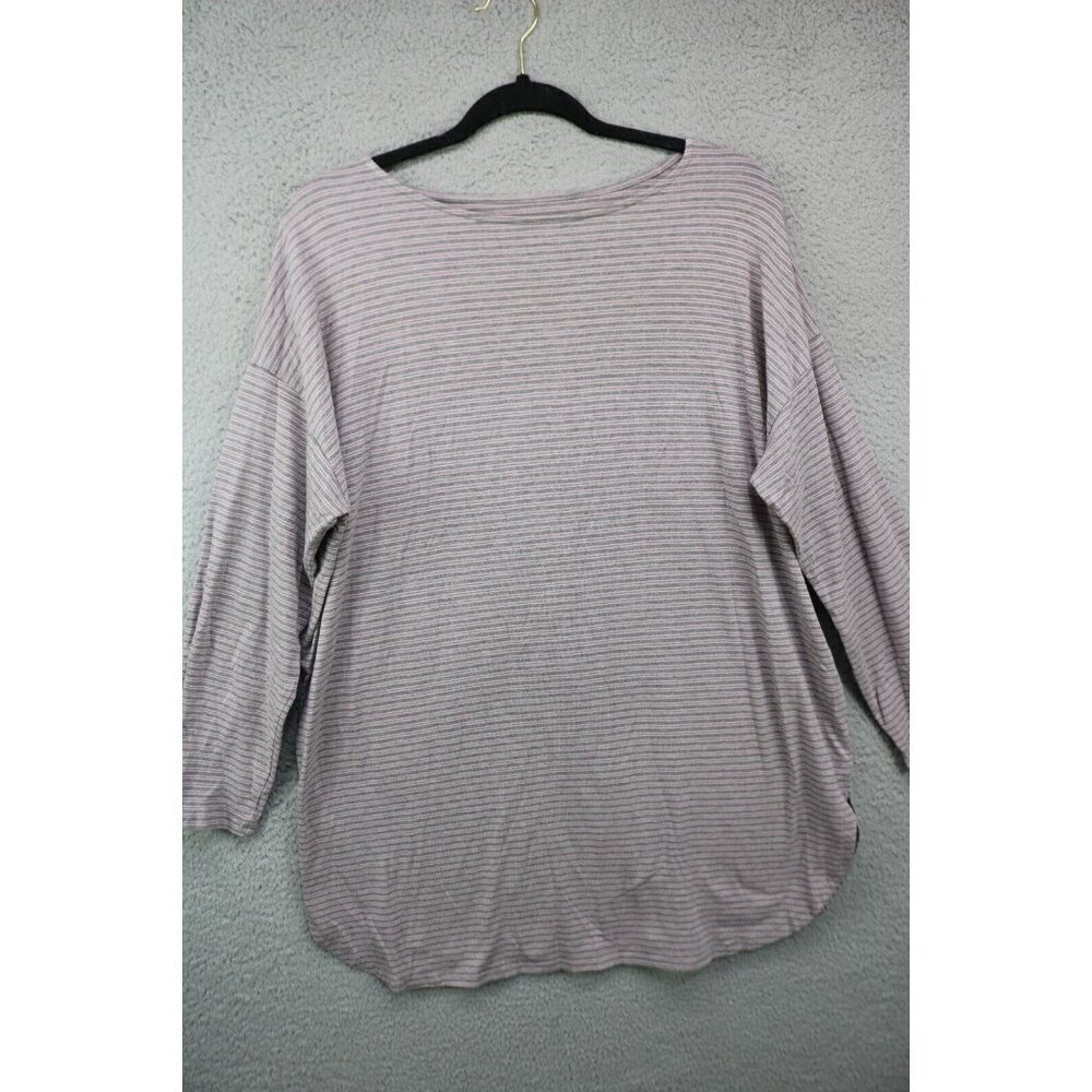 J.Jill 3/4 Sleeve Striped Luxe Supima Tunic Top-Size‎ Large